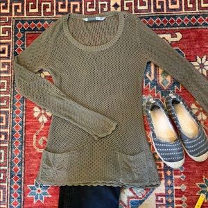Athleta mesh sweater size small